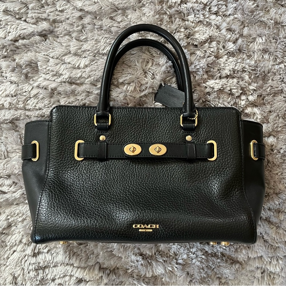 coach black blake carryall 25 bag